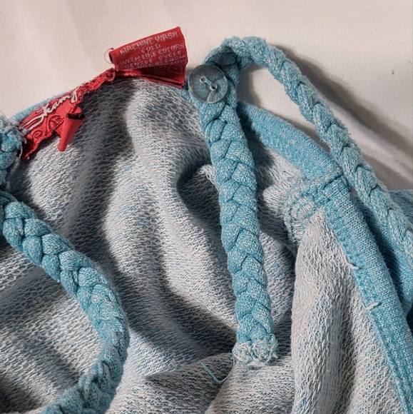 Shampoo Girls Blue Ruffle Sleeveless Romper Size 4 GUC - Picture 3 of 5